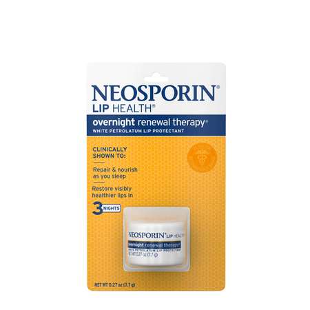 NEOSPORIN Overnight Renewal Therapy White Petrolatum Lip Protectant .27oz., PK36 23871